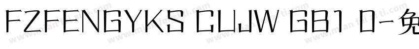 FZFENGYKS CUJW GB1 0字体转换